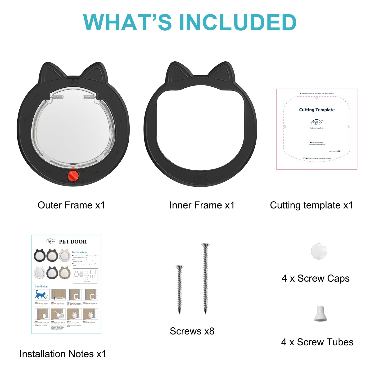 ABS plastic surface of ClawJaw pet door is smooth and pet-friendly.