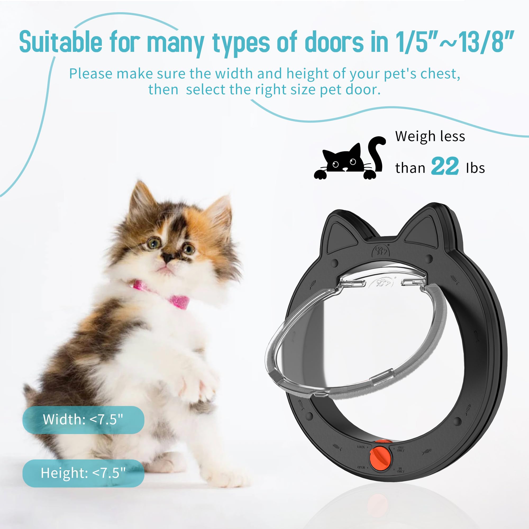 ClawJaw pet door frame 10x10 with 7.5x7.5 opening, fit for small pets.