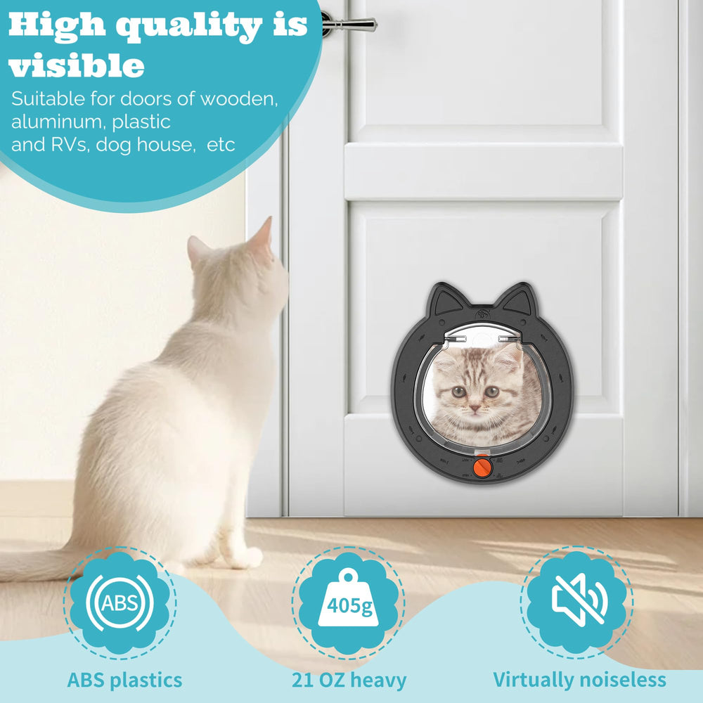 ClawJaw transparent flap close-up lets pets see outside for smoother passage.