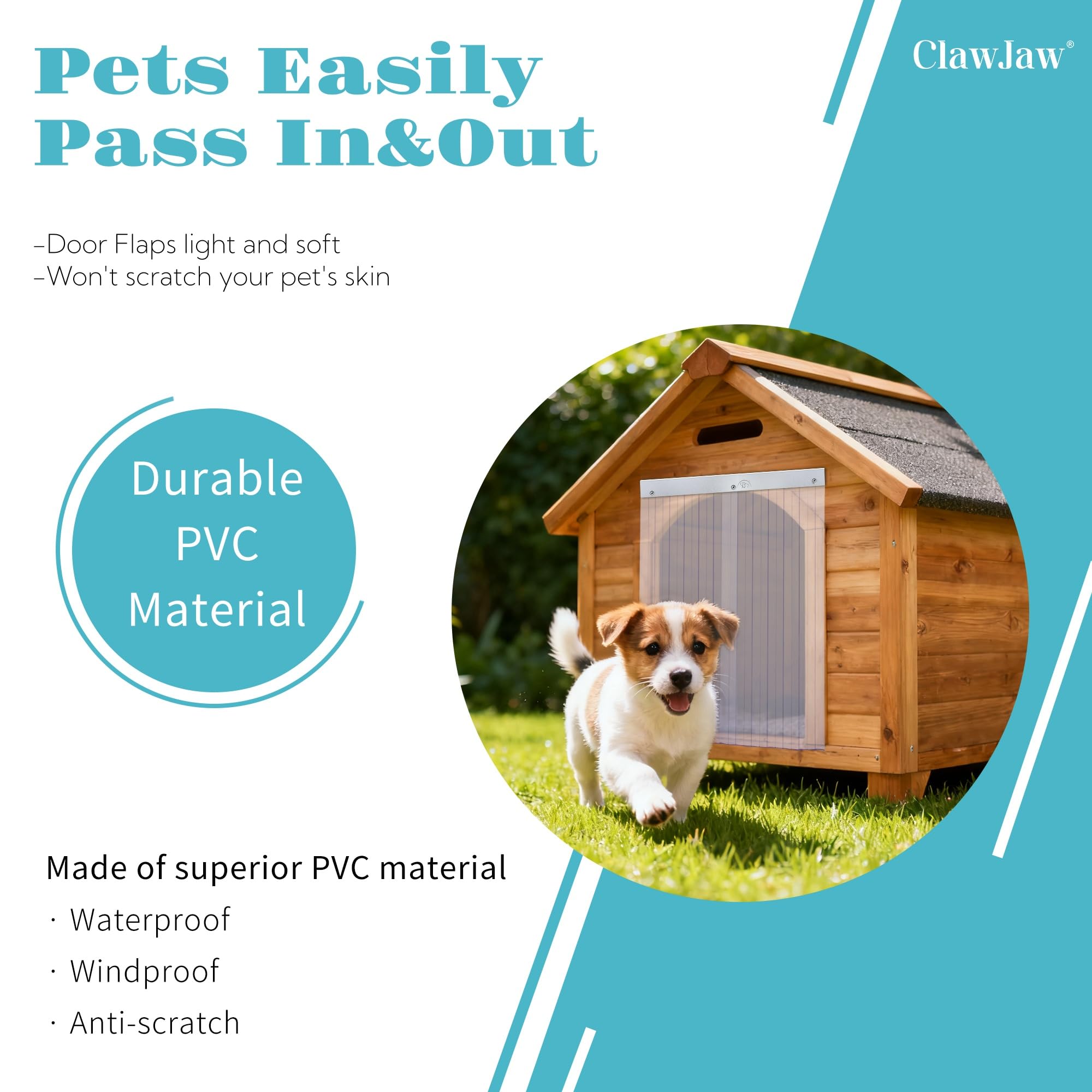 ClawJaw transparent flap view showing clear visibility for pet