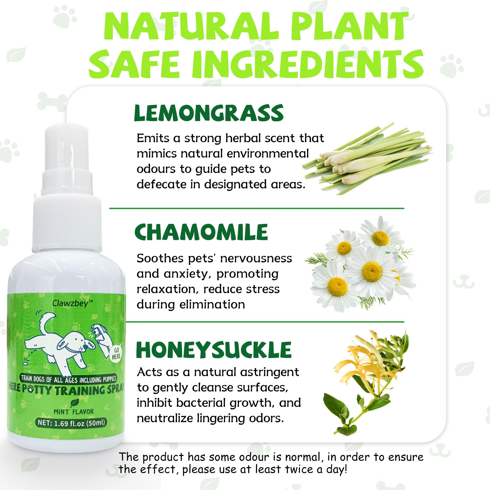 Clawzbey Safe-Scent formula uses plant aromas to support training sessions.