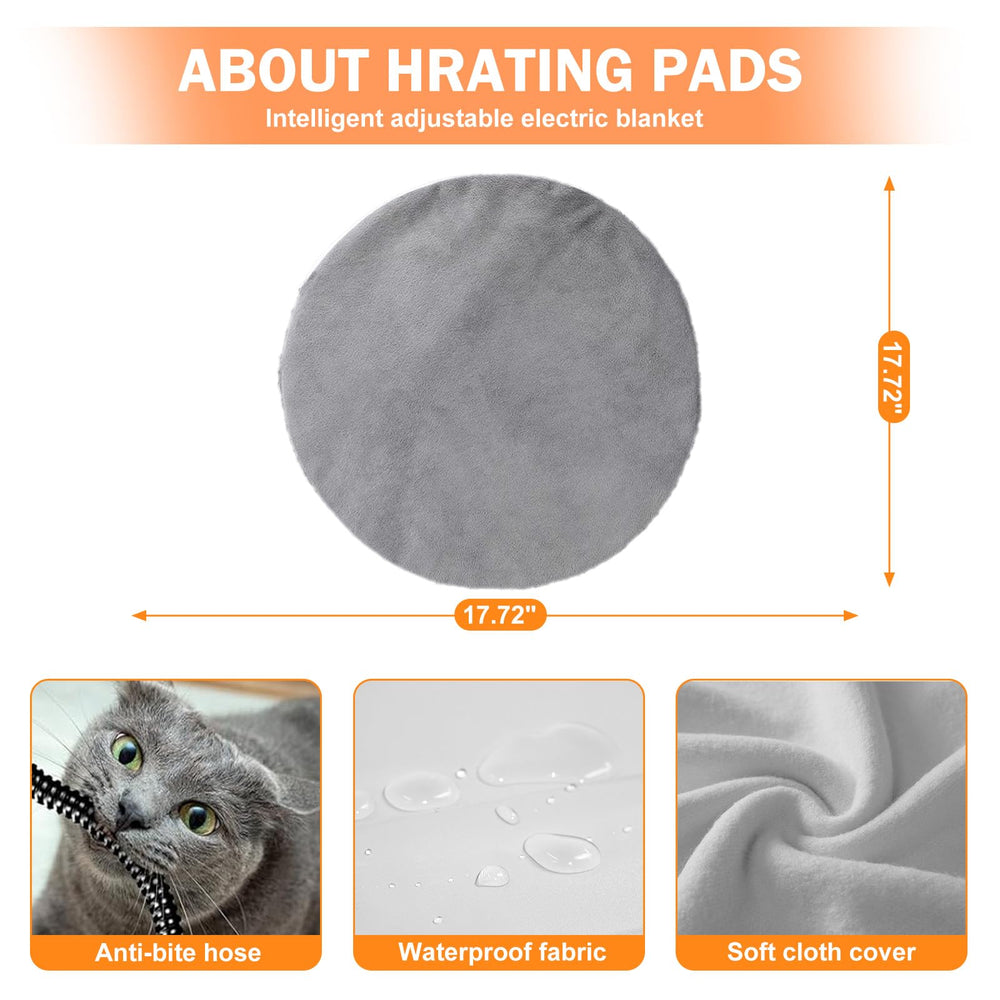 CLAYCLAY heated cat bed fleece cover, machine washable