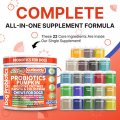 Clean Nutraceuticals pumpkin-digestive-enzymes dog-chew supports digestion and flavor acceptance