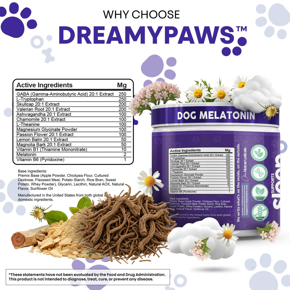Clean Pets Dreamy Paws dog travel-stress relief chews