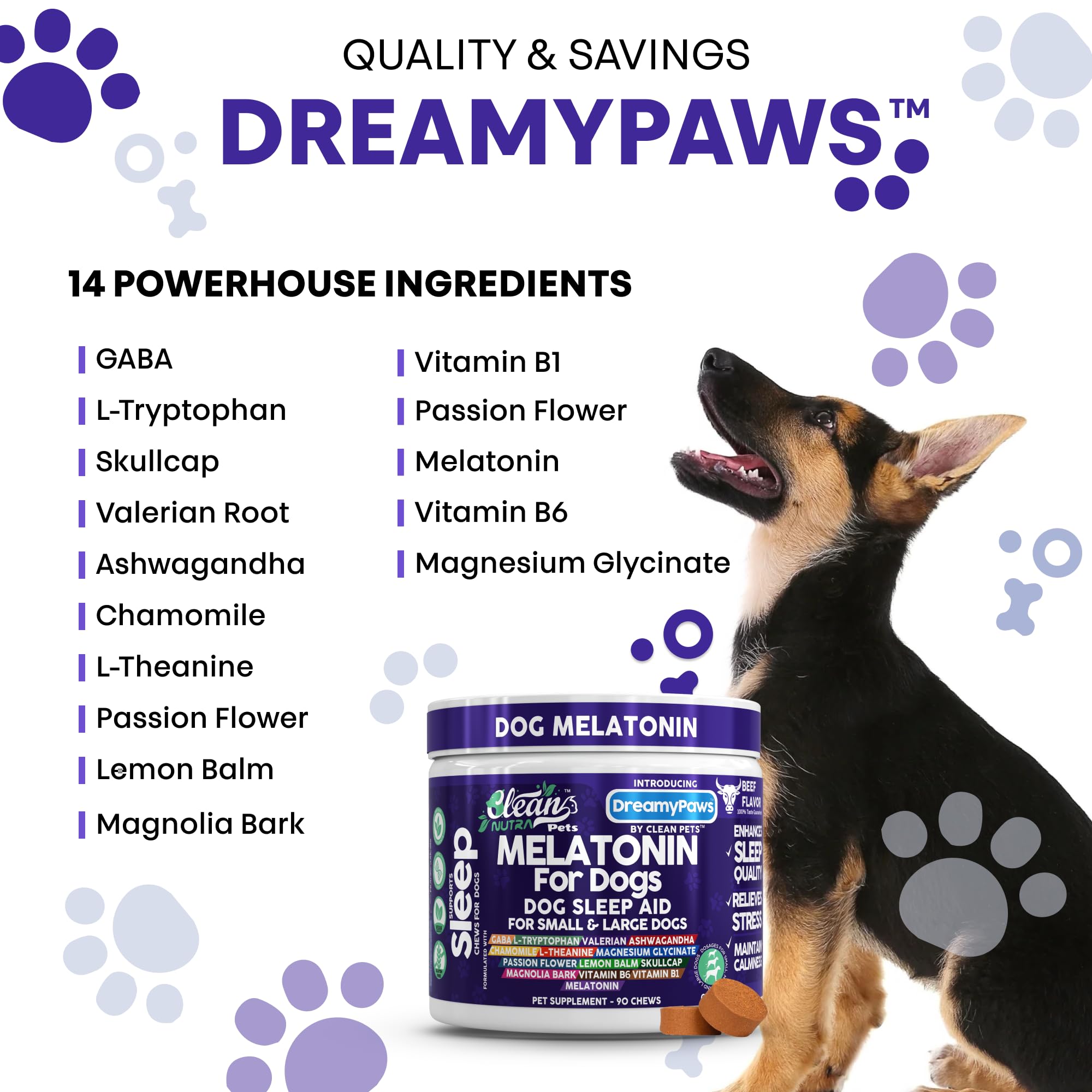 Clean Pets Dreamy Paws vet-visit soothing chews