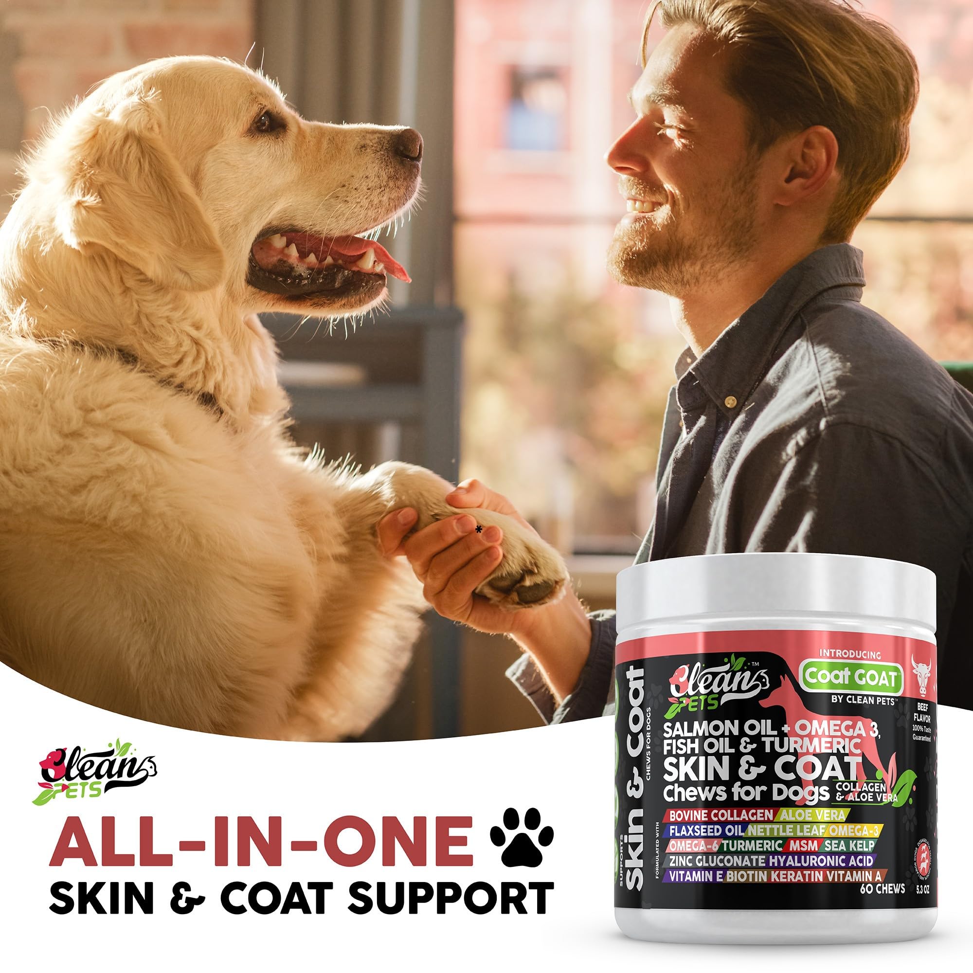Clean Pets sea kelp dog mineral support for balanced skin.