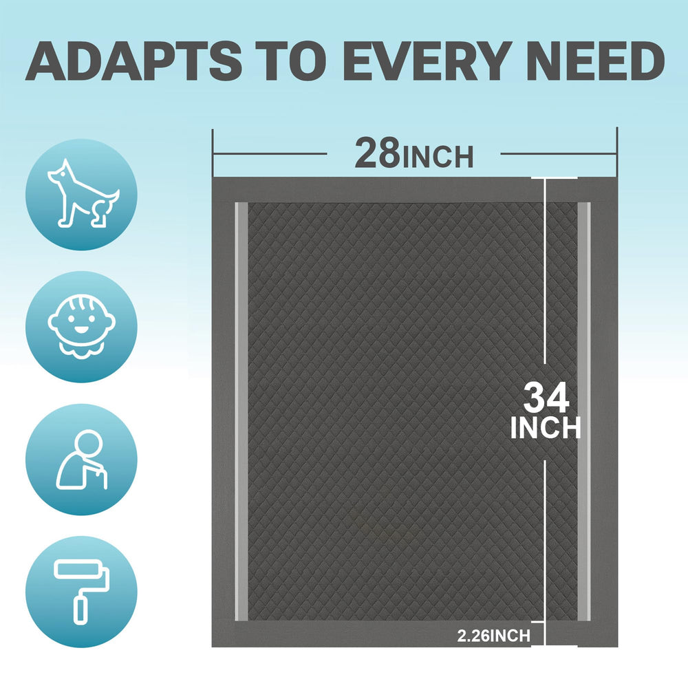 CLEAN SPACES Charcoal Puppy Pads soft top layer offering gentle protection for pets and households