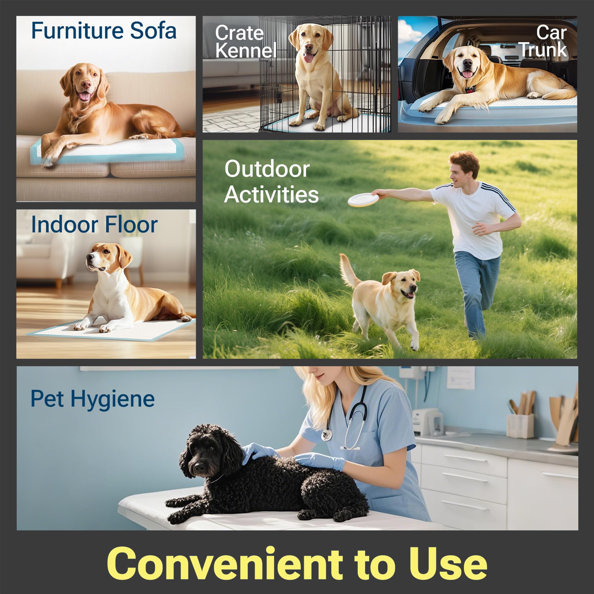 CLEAN SPACES Charcoal Puppy Pads ultra-absorbent core demonstrating fast absorption