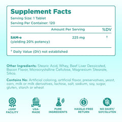 Clear Formulas dog SAM-e chew demonstrates convenient daily dosage for dogs.