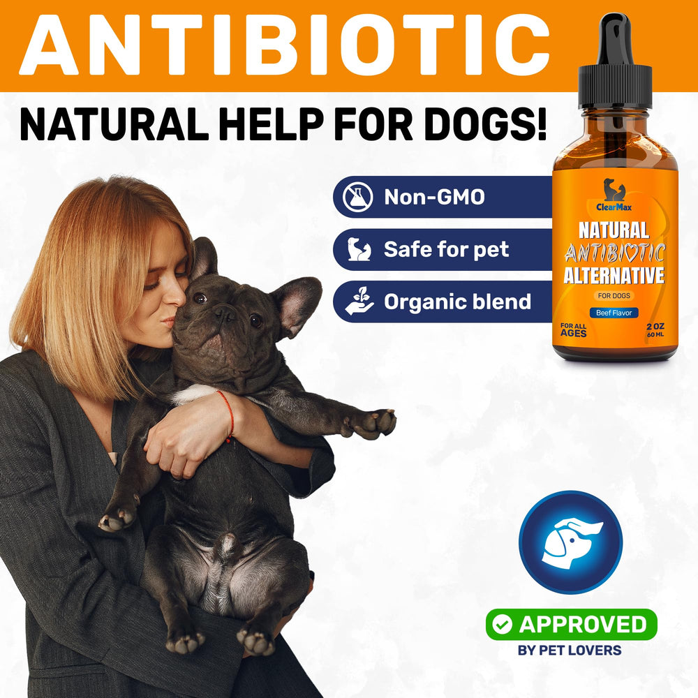 Clear Max dog antibiotics in use illustrating gentle absorption for infection support.