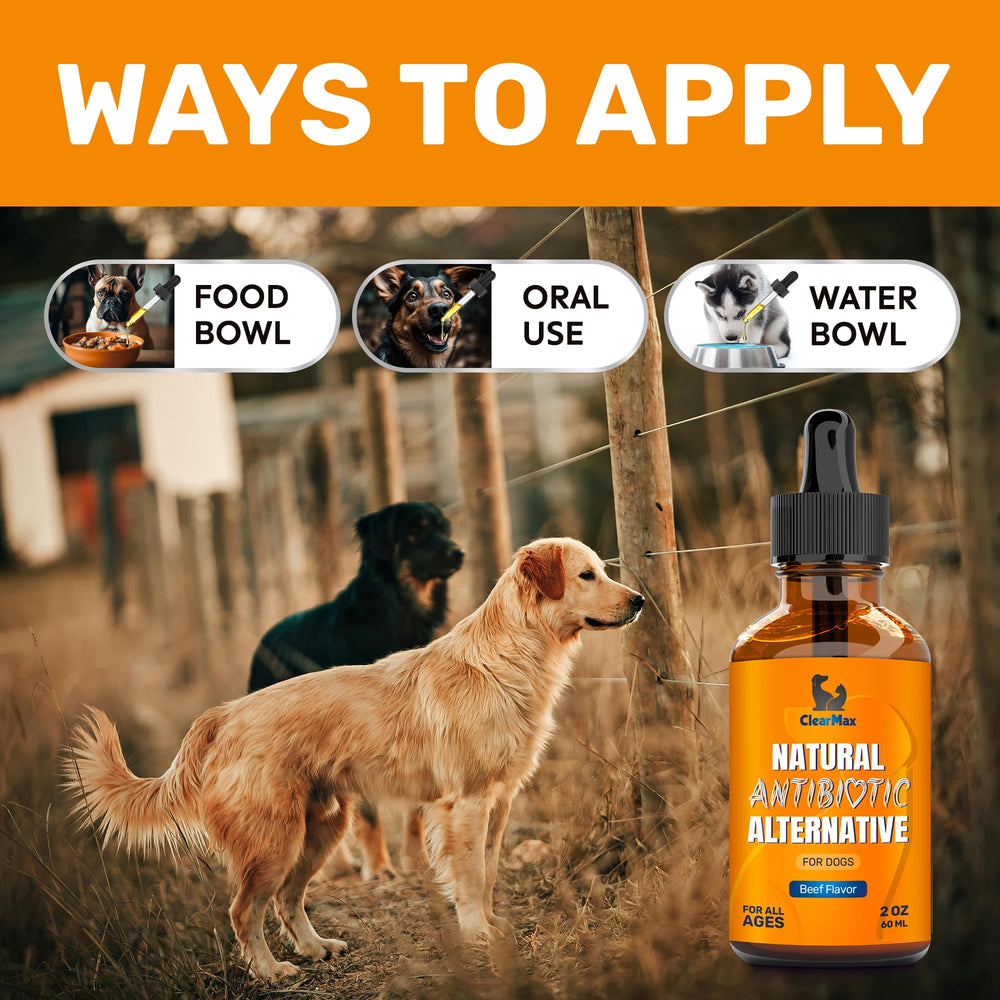 Clear Max dogs digestive support liquid designed for gentle digestion.