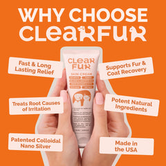 ClearFur cat-skin soothing cream applied to feline irritation offers gentle relief