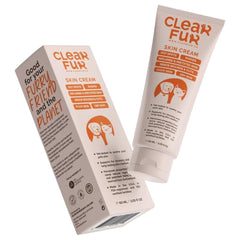 ClearFur hot-spot cream jar showing quick relief for irritated pet skin