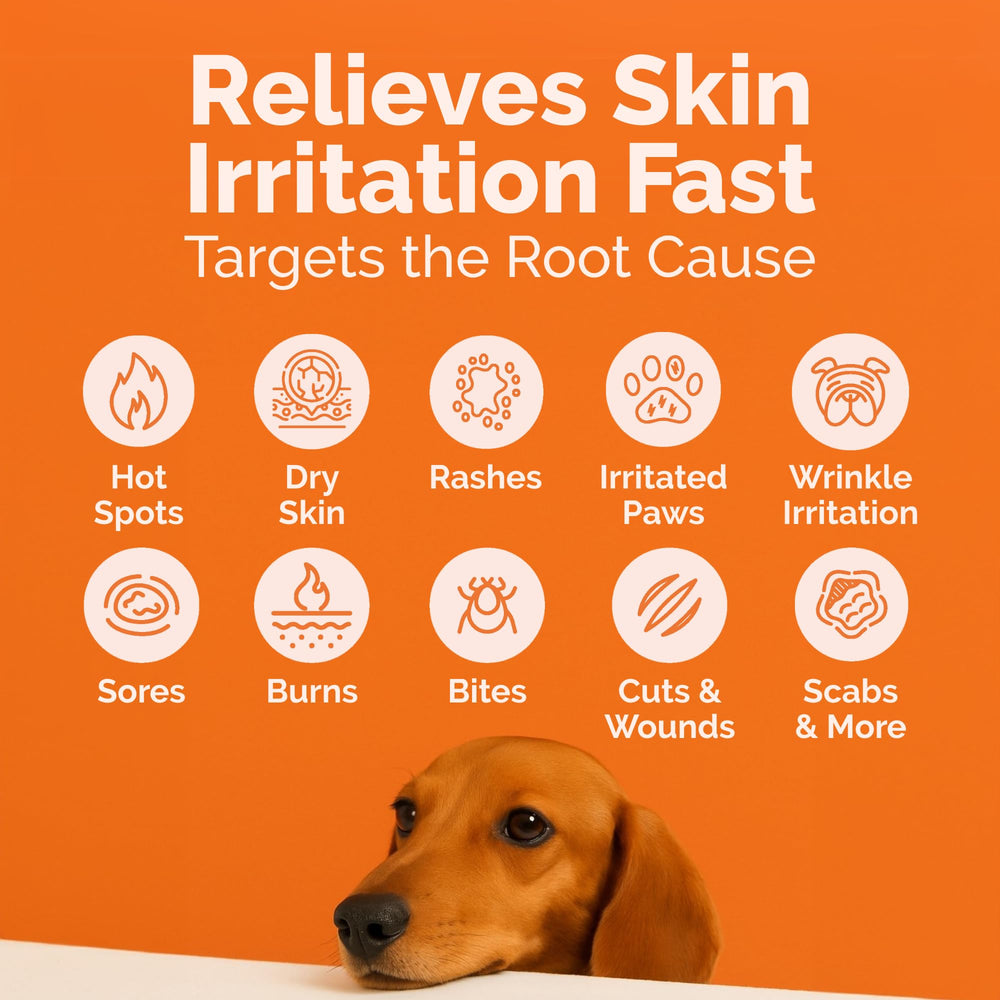 ClearFur itch-relief application on dog demonstrates easy spot treatment