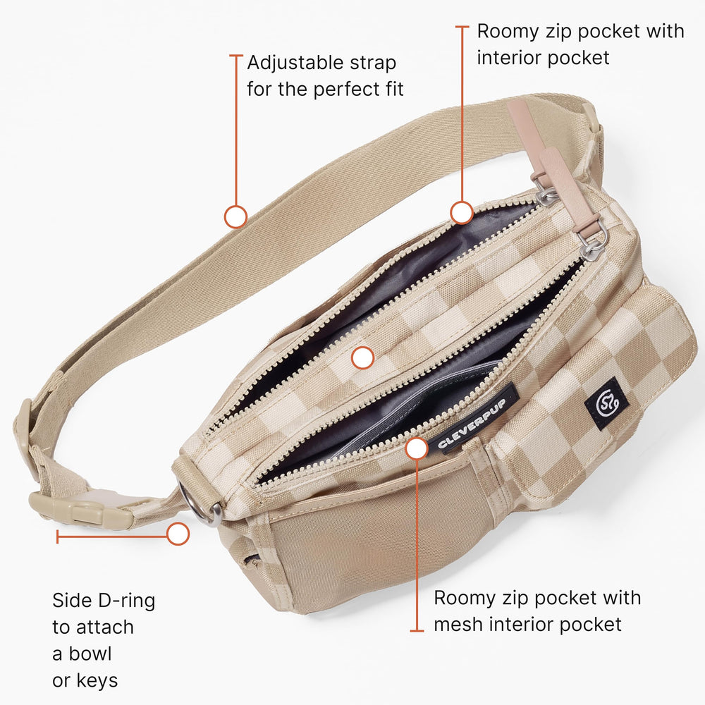 Cleverpup side D ring attachment for keys or bowl