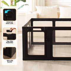 ClimbHope transparent panels close-up emphasizes seamless design and escape-free containment