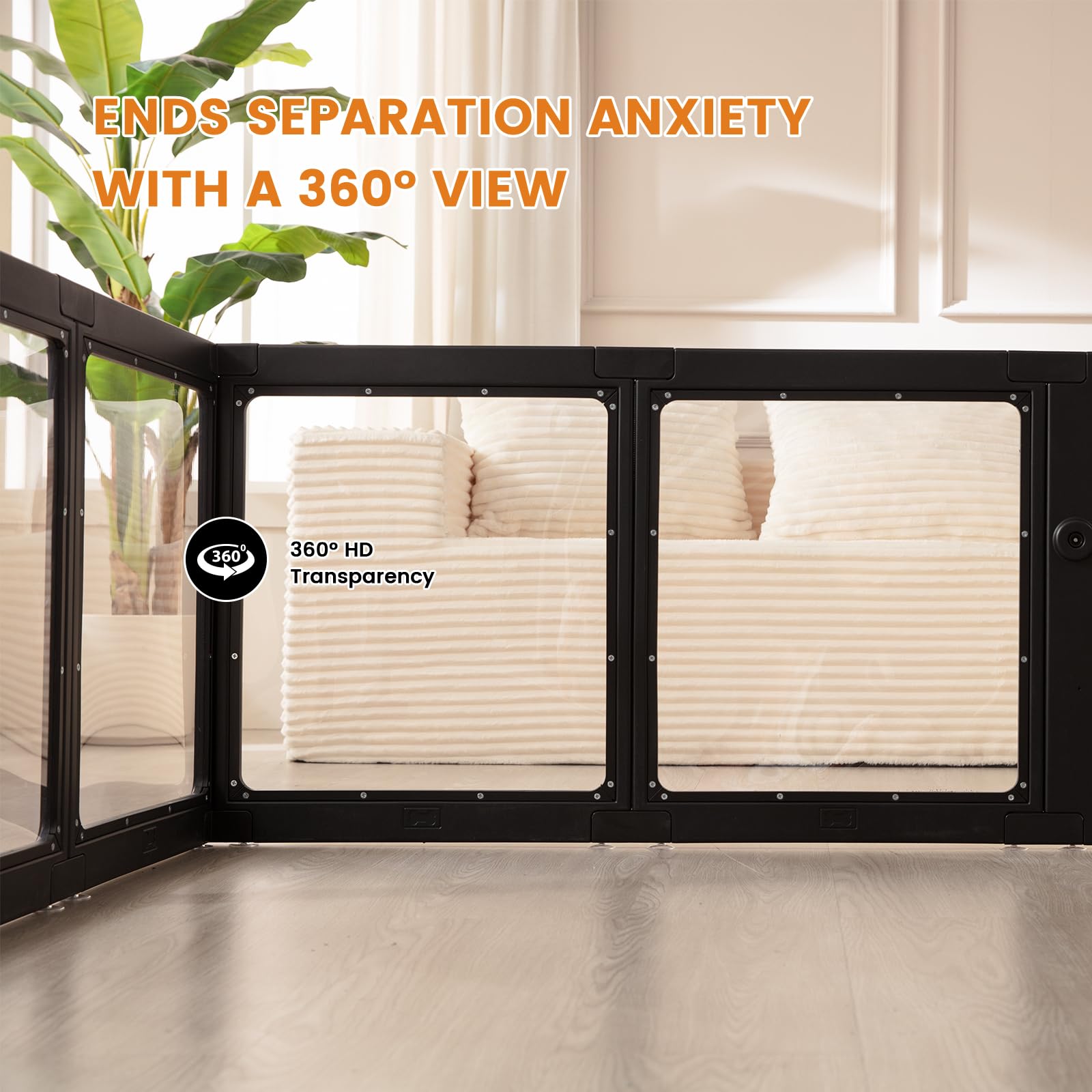 ClimbHope playpen gate demonstrates easy-access door for quick pet entry