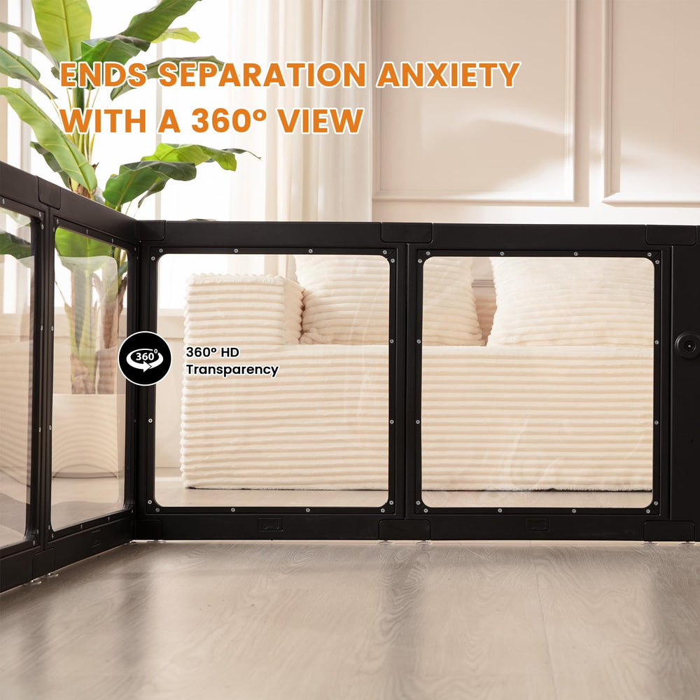ClimbHope playpen gate demonstrates easy-access door for quick pet entry