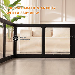 ClimbHope playpen gate demonstrates easy-access door for quick pet entry