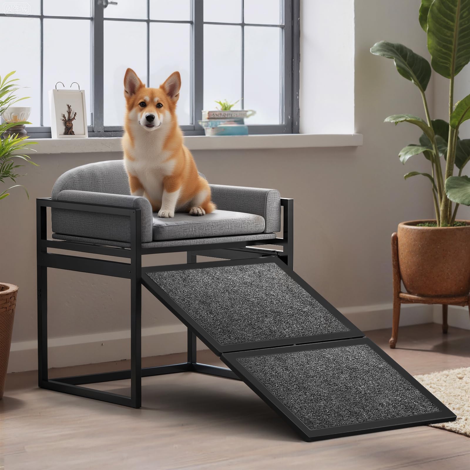 Clioran dog stairs ideal for bedrooms and offices, aiding comfortable pet access