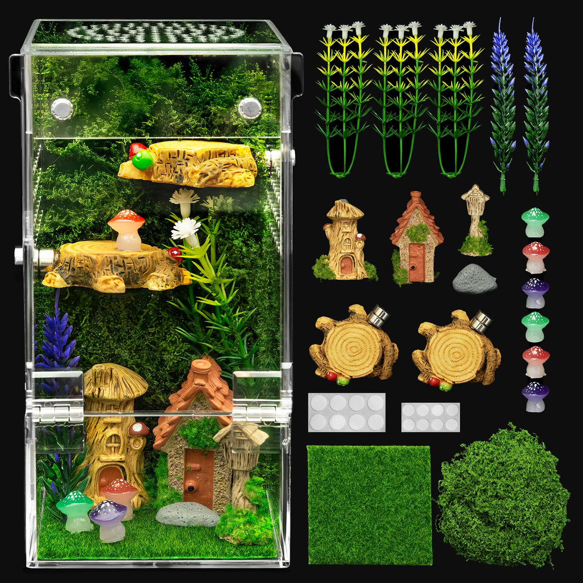 Clioran Jumping Spider Enclosure magnetic door ensures secure, escape-free viewing