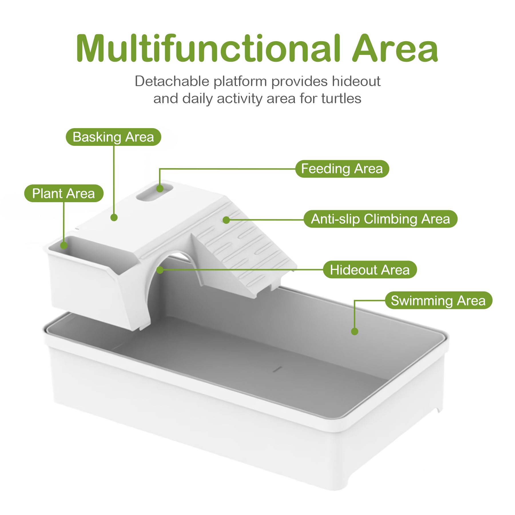 Clioran Turtle Tank Bottom Drain enables quick water changes with less mess.