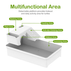 Clioran Turtle Tank Bottom Drain enables quick water changes with less mess.
