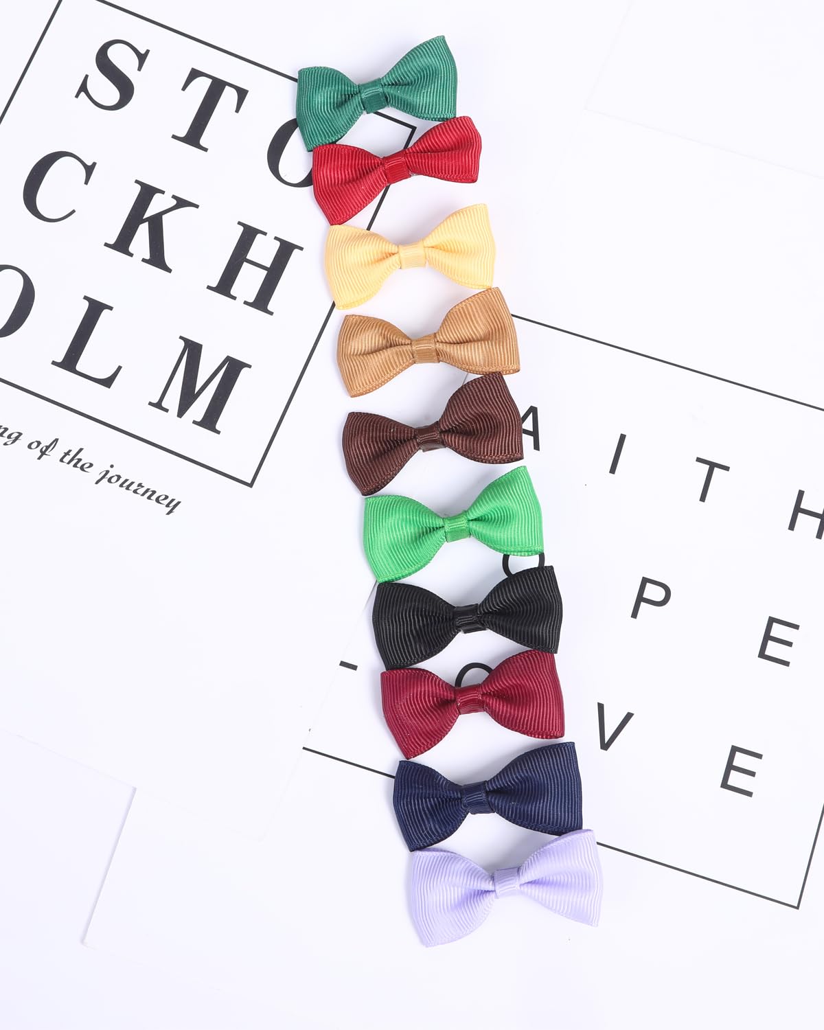 Clipband multi-color 60pcs bows ready for photos and parties