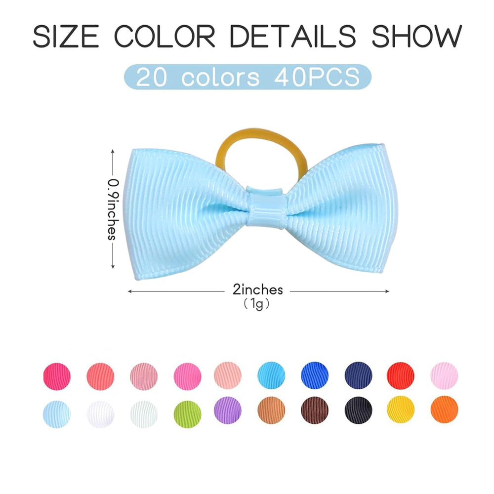 Clipband puppy outfits coordinated with bow colors for daily wear.