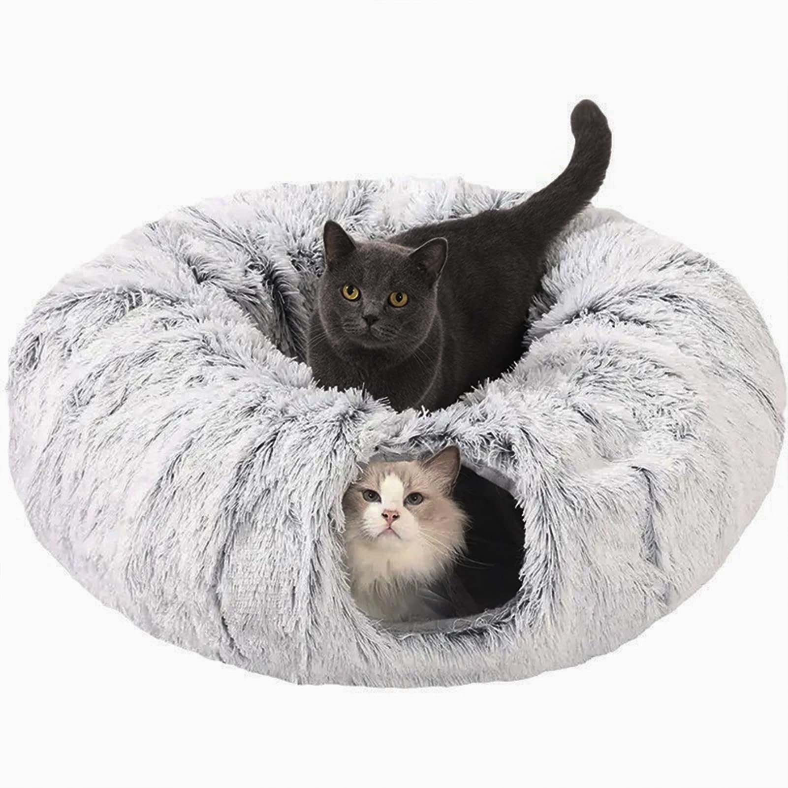 CLKHOWL cat tunnel bed with moon mat provides cozy lounging and playful exploration.