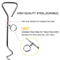CLKHOWL swivel snaps on heavy-duty cable prevent tangling during outdoor use.