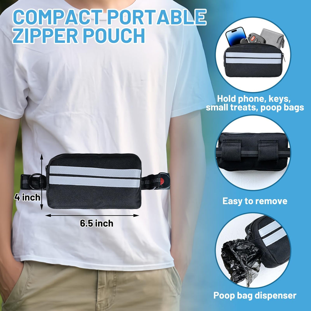 CLLGrocery hands-free double dog leash padded handles and emergency grip for sudden stops.