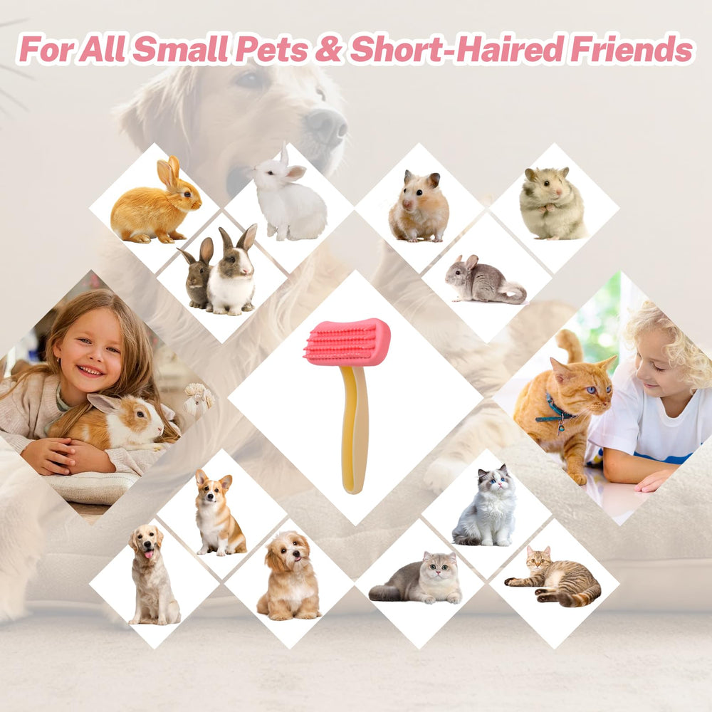 CLLGrocery Multi-Pet Grooming Scene shows versatile tool for rabbits, cats, and small dogs.