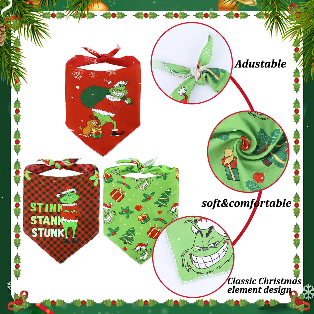 CLMGGRX adjustable-dog-bandana-21inch shows comfortable fit for holidays