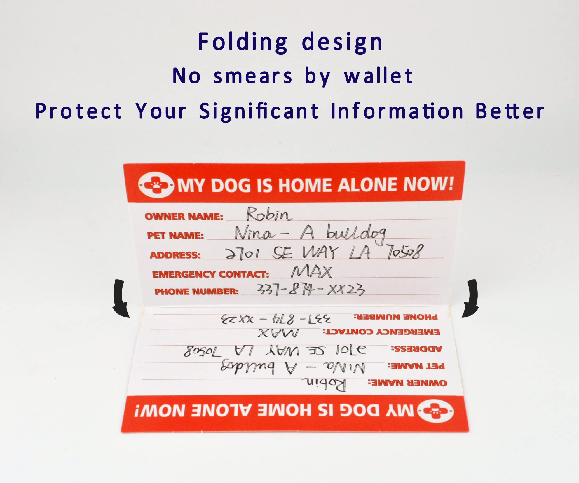 Clocean 3-pack dog emergency tags with multiple attachments