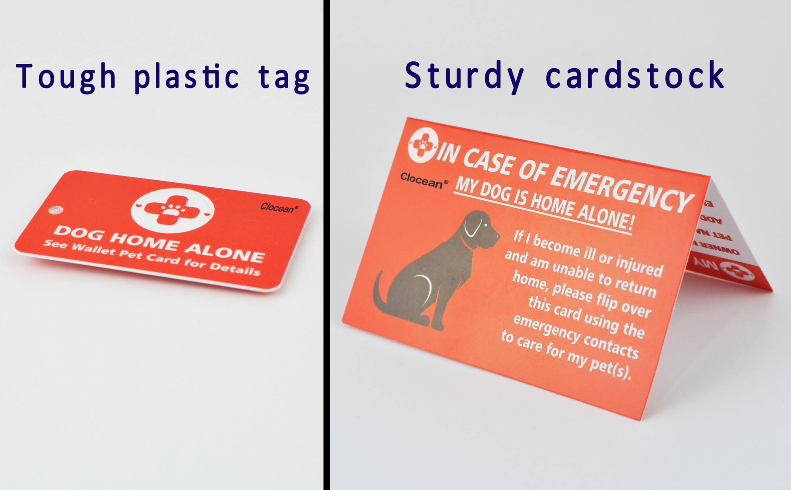 Clocean sturdy key rings included with tags for secure carry