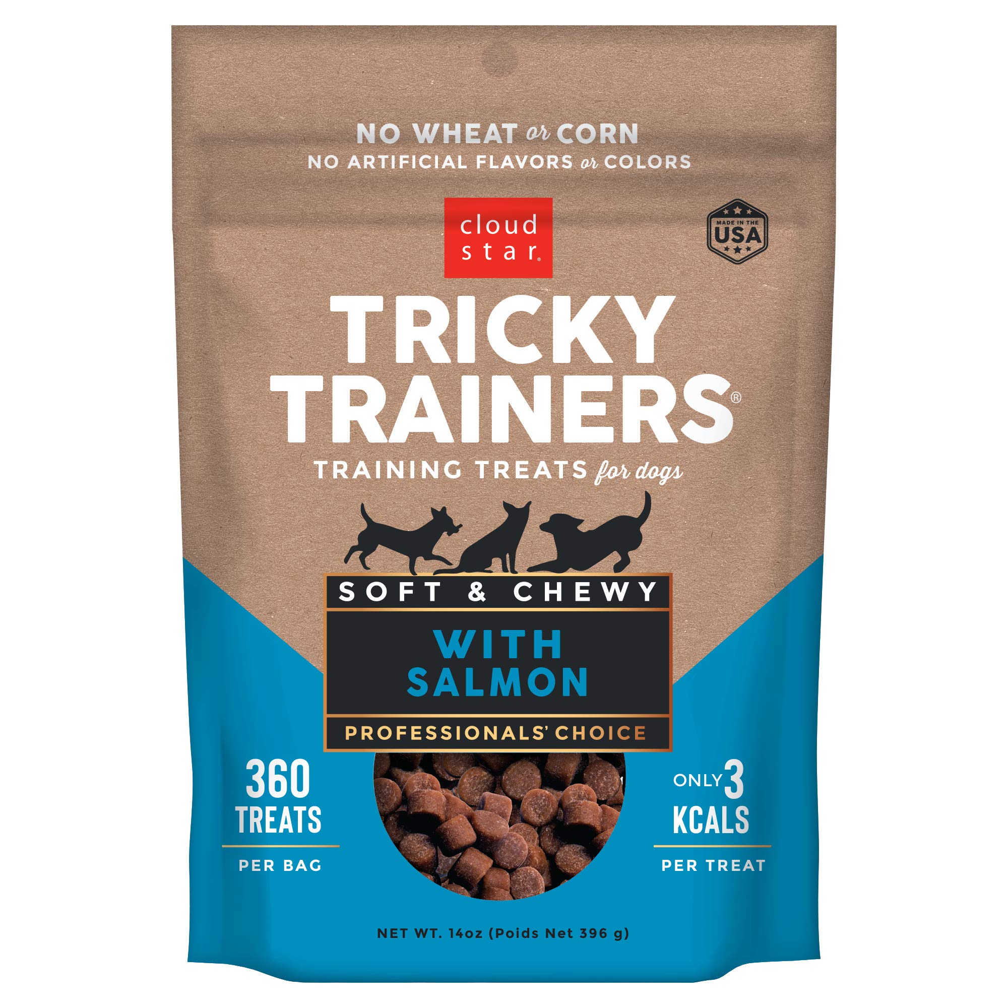 Cloud Star Tricky Trainers packaging shows a two-pack bag for easy training rewards