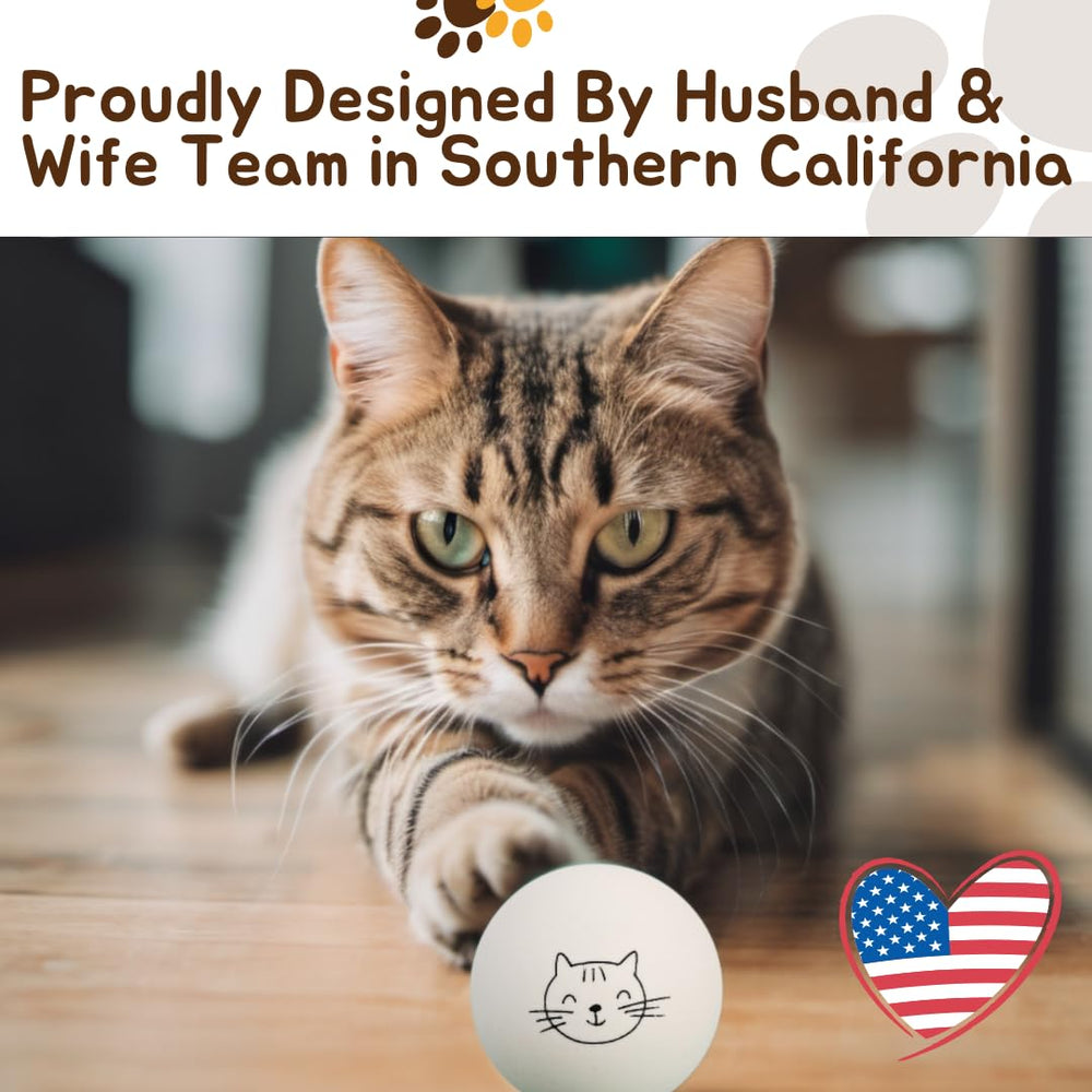 Cloverjoyed ping pong ball promotes bonding in multi-pet homes.