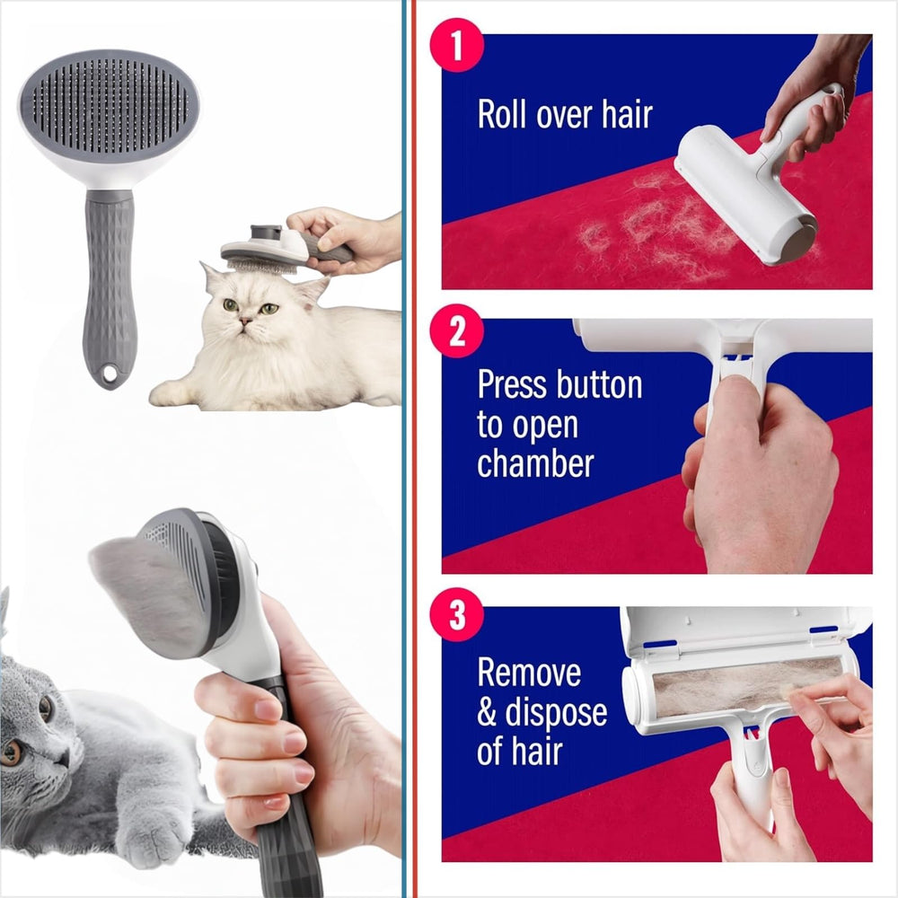CLPCLP pet hair comb included boosts effectiveness on stubborn fur