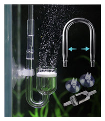 Clscea aquarium CO2 diffuser glass in protective acrylic box ensures safe transport.