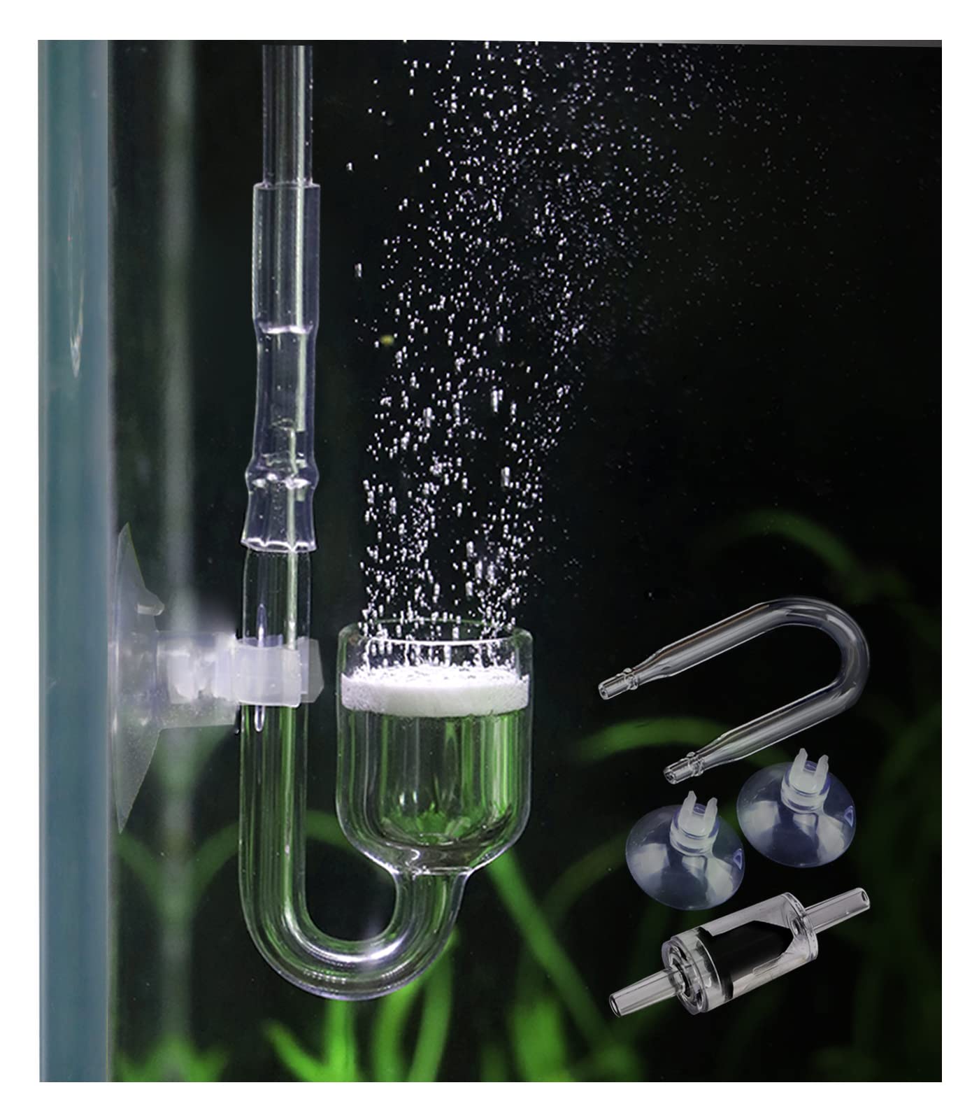 Clscea diffuser installed in a small tank delivering visible micro-bubbles.