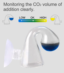 Clscea CO2 drop checker indicator solution bottle demonstrates color changes for easy tank monitoring.
