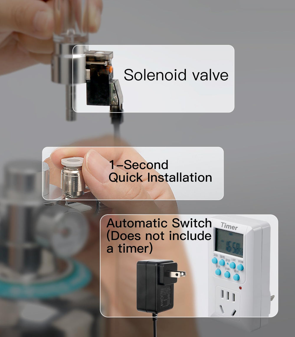 Clscea diffuser image highlighting even gas distribution for CO2-enriched water.