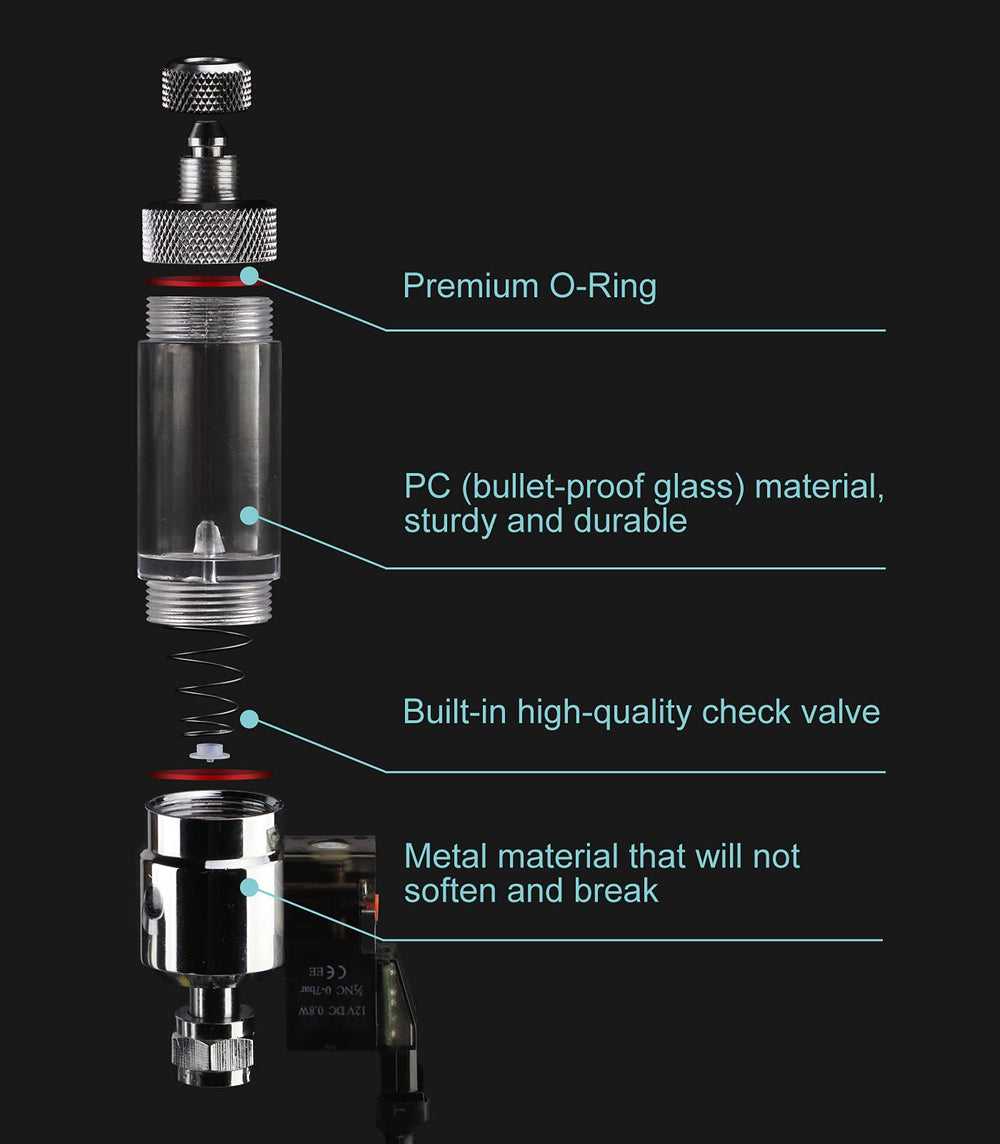 Clscea check valve prevents back-siphoning to protect your aquarium setup.
