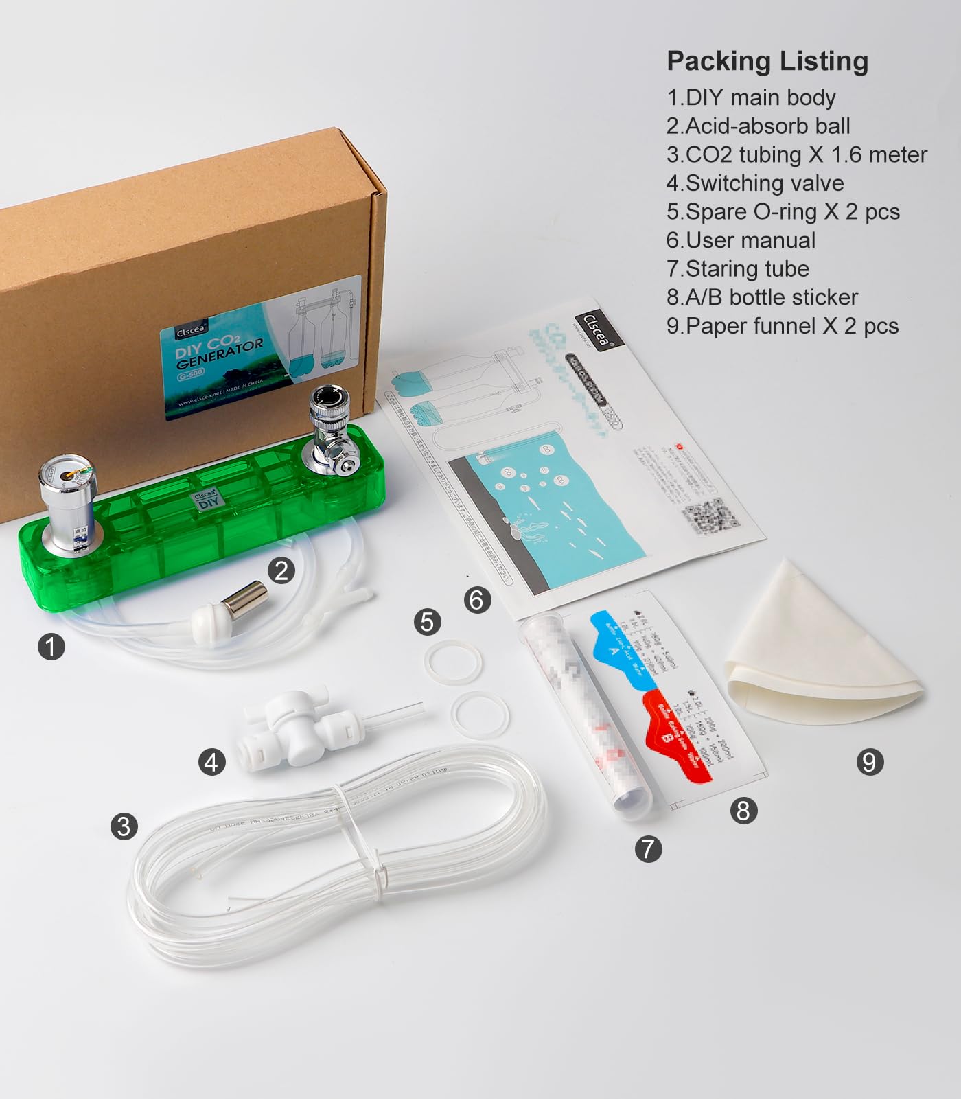 Clscea DIY CO2 generator detachable design for easy cleaning