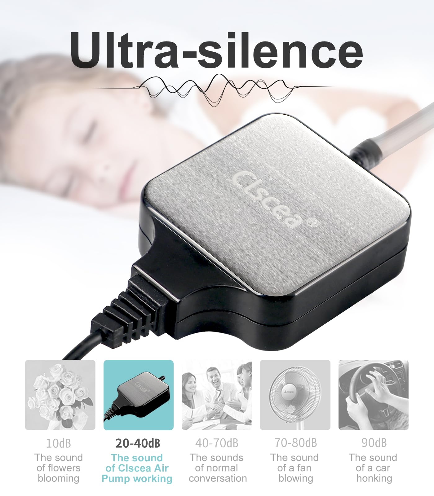Clscea mini size pump fits nano tanks while remaining discreet