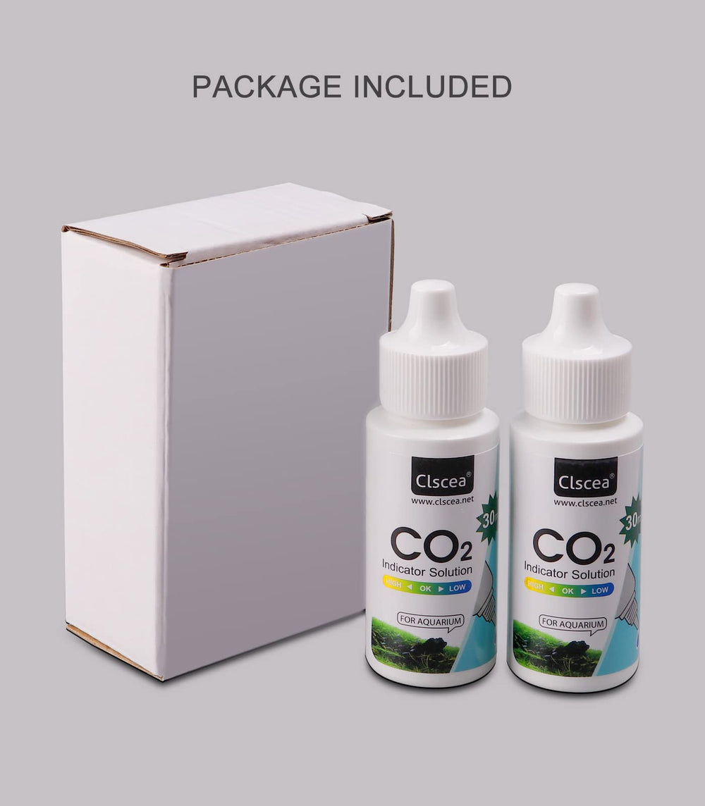 Clscea indicator solution in aquarium glass for easy CO2 monitoring