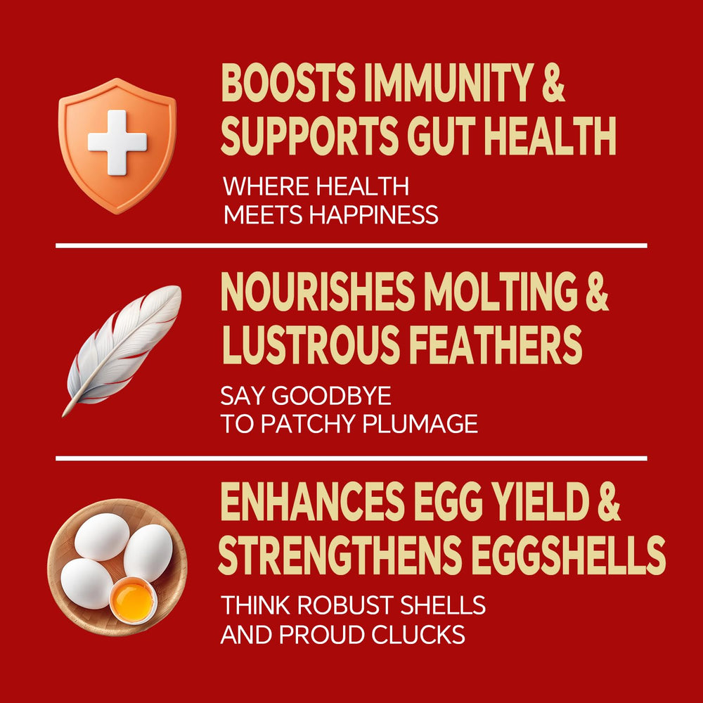 Cluck Chirp feather-support BSFL snack, immune and feather conditioning for birds.