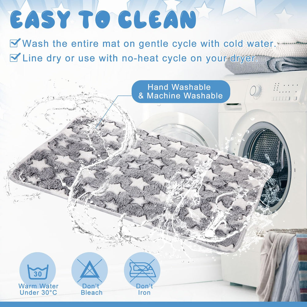 Clysee self-warming mat is machine washable for hassle-free care.