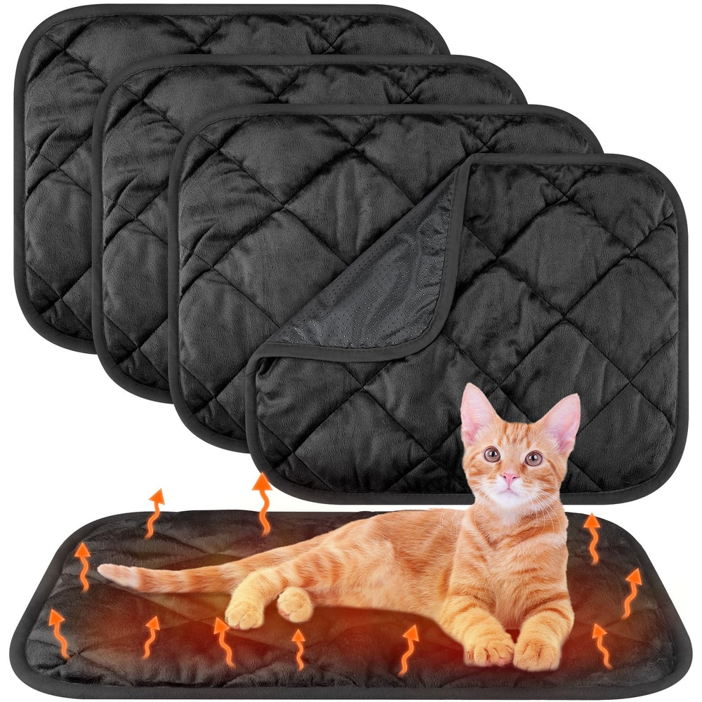Clysee 4-pack self-heating mats 16x20 inch provide warm comfort without electricity.